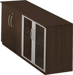 Safco Medina Series 29.5"H Low Wall Storage Cabinet With Doors, Mocha (MVLCLDC)