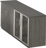 Safco Medina Series 29.5"H Low Wall Storage Cabinet With Doors, Gray Steel (MVLCLGS)