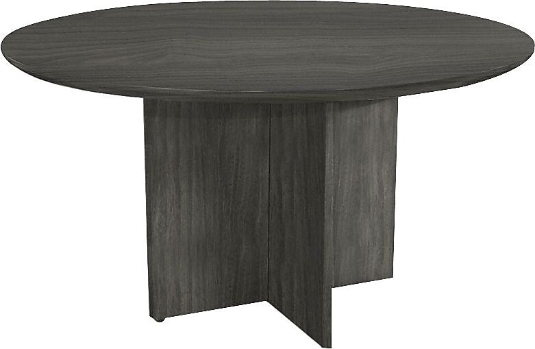 Safco Medina Round Conference Table, Gray Steel, 29 1/2"H x 48"dia.