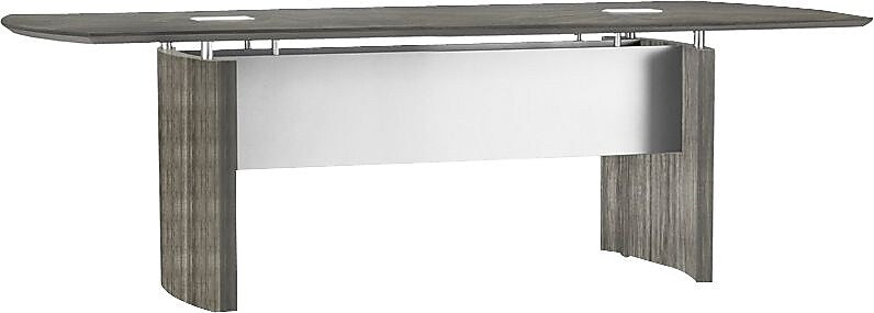 Safco Medina 96"W Rectangular Conference Table, Gray Steel (MNC8LGS)