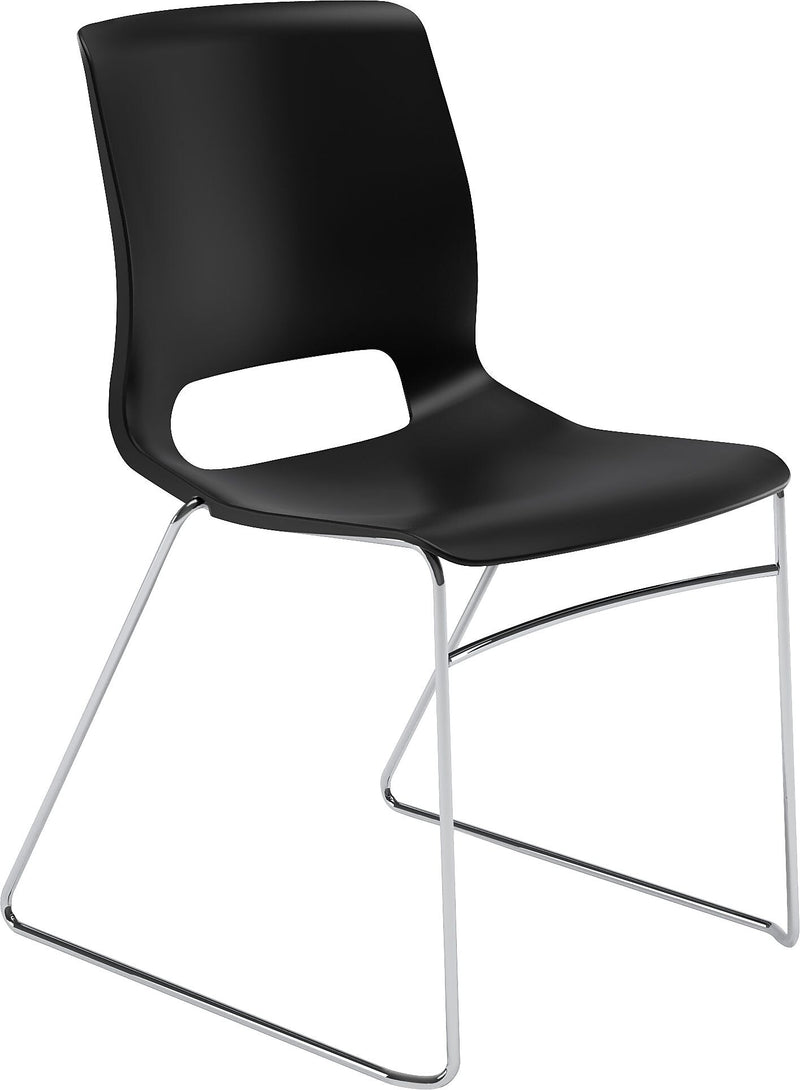 HON Motivate High-Density Stacking Chair, Onyx Shell, 4 per Carton