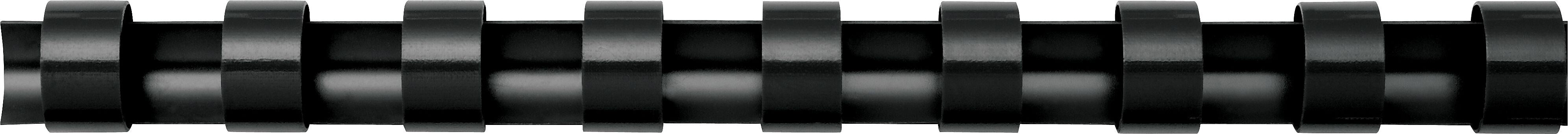 Fellowes 1/2" Plastic Binding Spine Comb, 90 Sheet Capacity, Black, 25/Pack (52323)