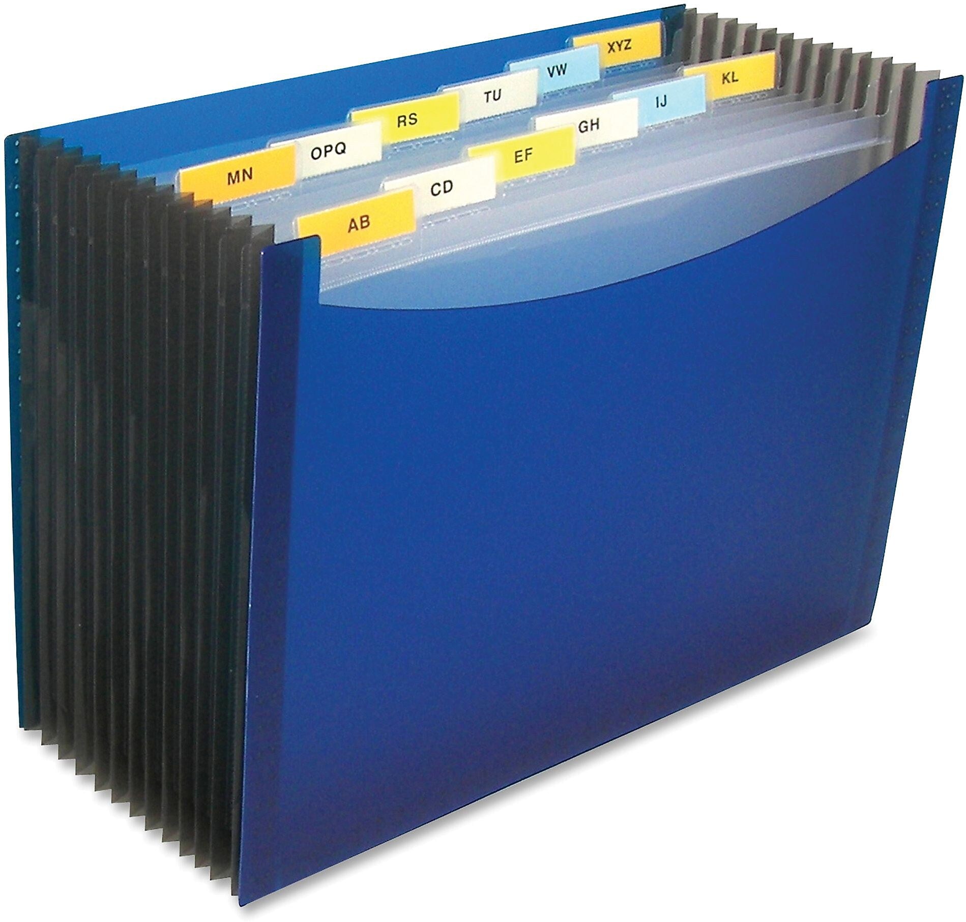 C-Line 13-Pocket Expanding File, 9" Expansion, Blue, LETTER-size Holds 8 1/2" x 11", 1/Pk