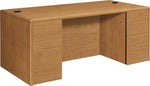 HON® 10700 Series Office Collection in Harvest, Double-Pedestal Desk with Full-Height Pedestals