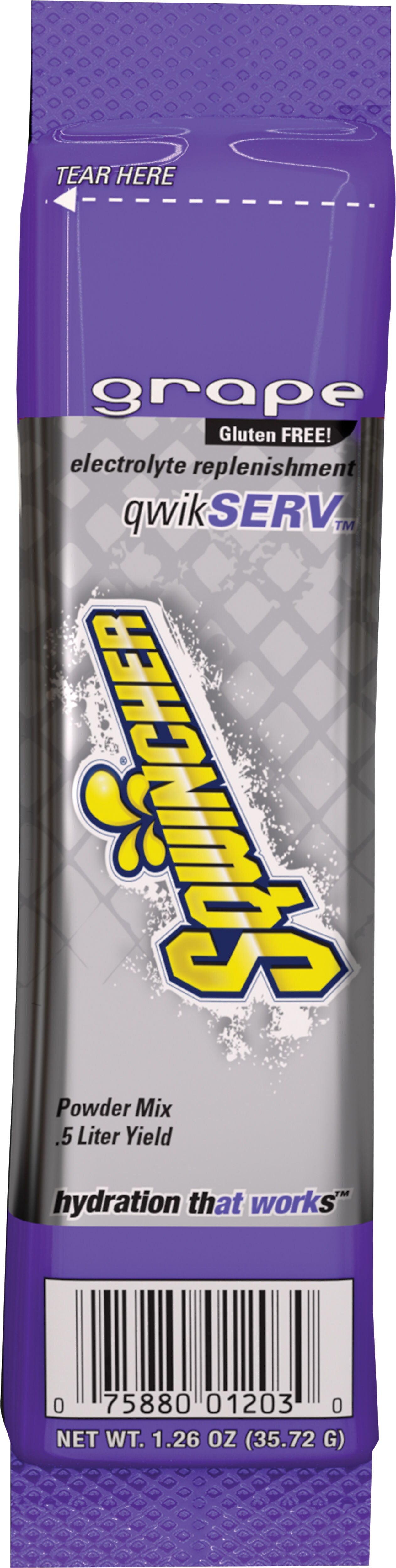 Sqwincher QwikServ Grape Powder Drink Mix, 16.9 oz., 8/Pack (060904-GR)