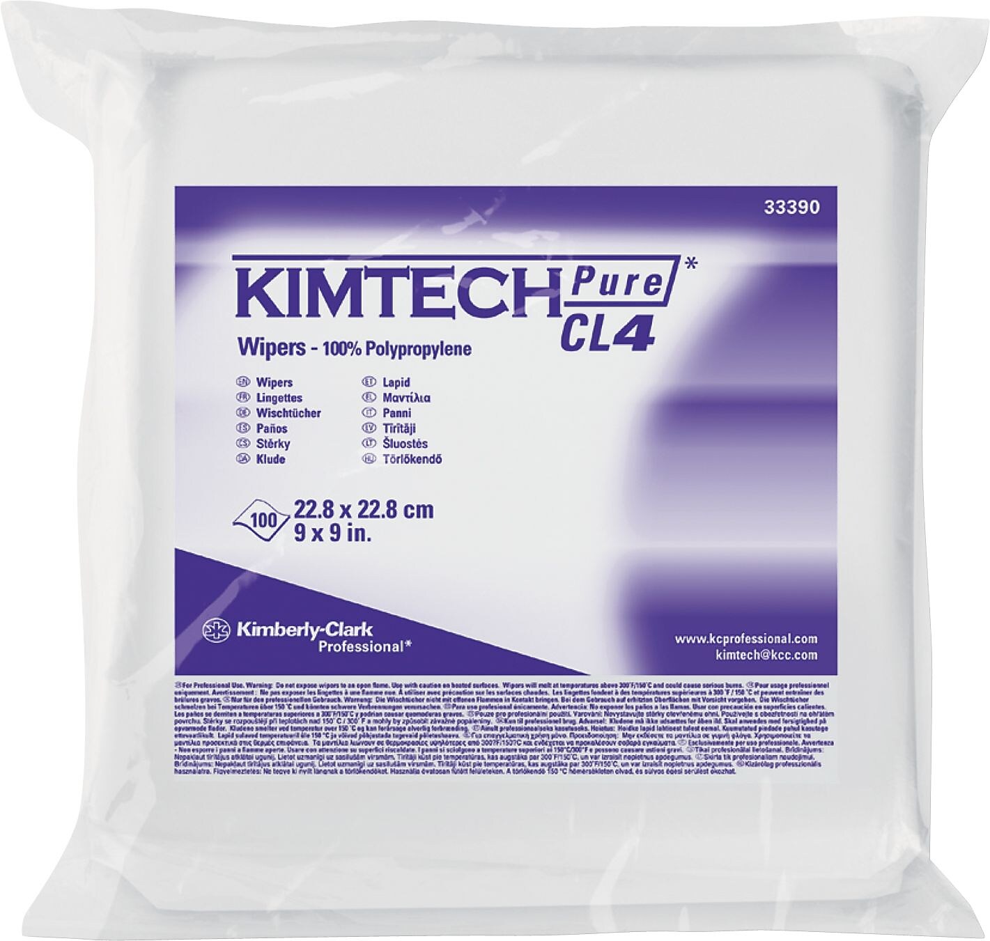 Cl4 Critical Task Wipers, White, 3-Ply, 500/Carton (33390)