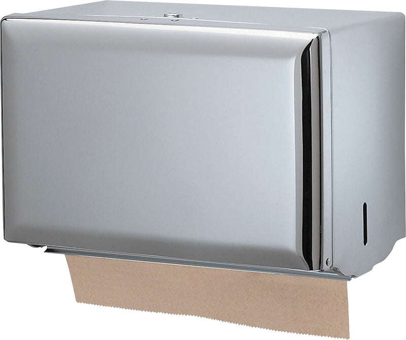 San Jamar Standard Key-Lock Singlefold Towel Dispenser, Steel, 10 3/4 X 6 X 7 1/2, Chrome