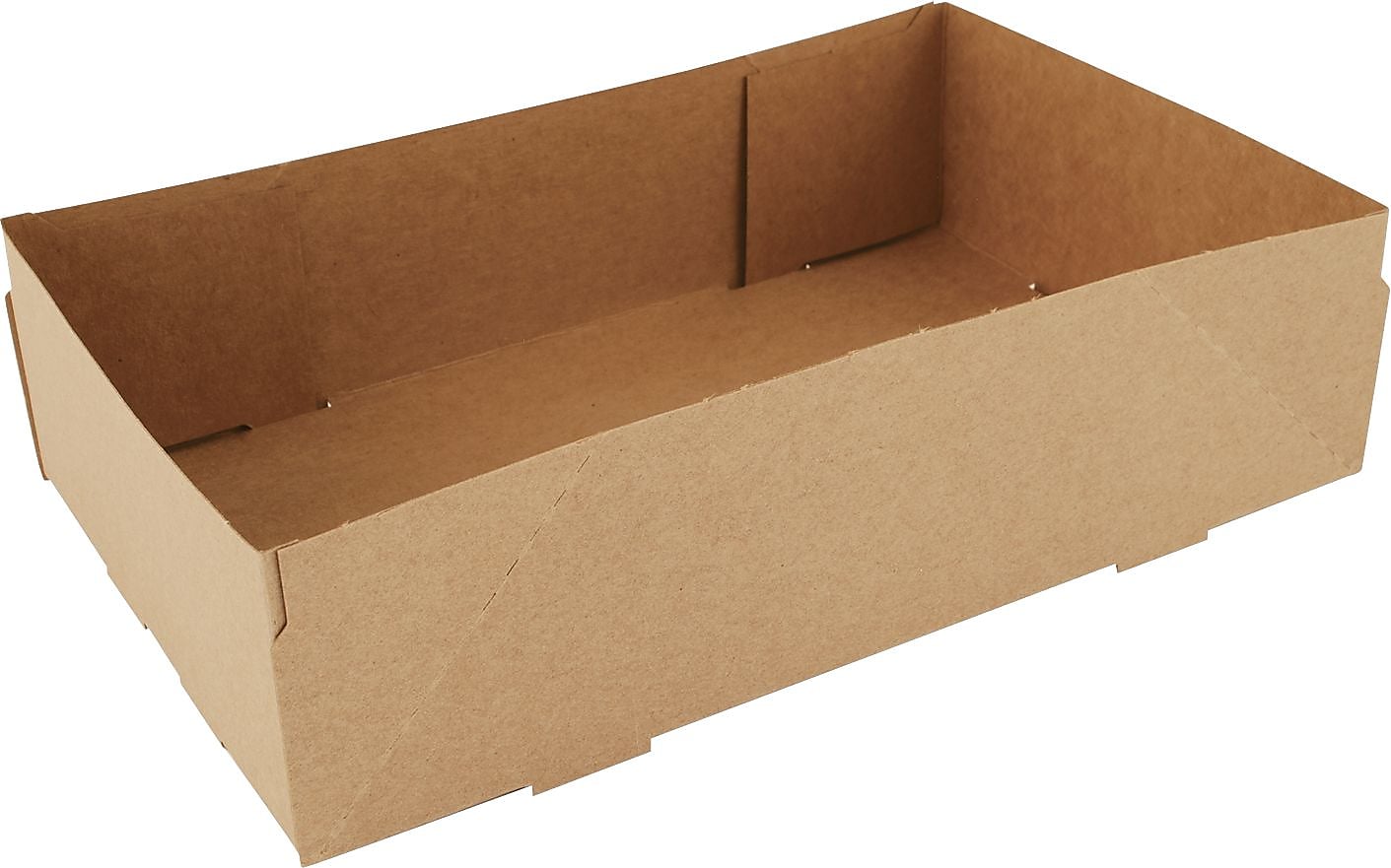 4-Corner Pop-Up Food And Drink Tray, 8 5/8 X 5 1/2 X 2 1/4, Brown, 500/carton