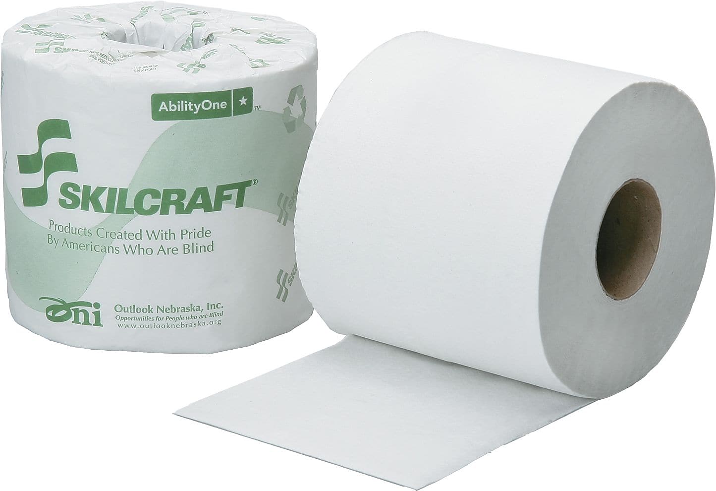 AbilityOne Toilet Tissue, 1-Ply, White, 4 X 3 3/4, 1000/roll, 96 Roll/box (8540016308728)