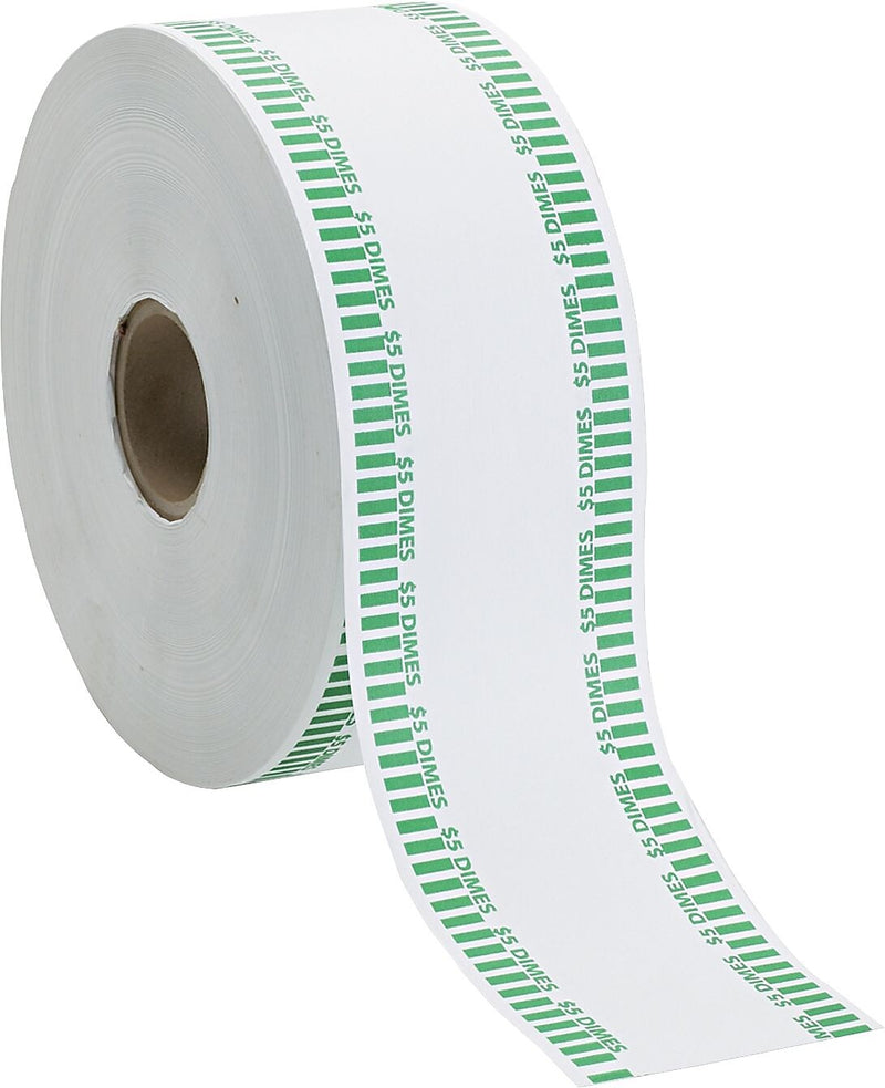 MMF Industries Automatic Coin Flat Wrapper Rolls, Dimes, $5, 1900/Roll(50010)