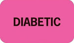 Chart Alert Medical Labels, Diabetic, Fluorescent Pink, 7/8x1-1/2", 500 Labels