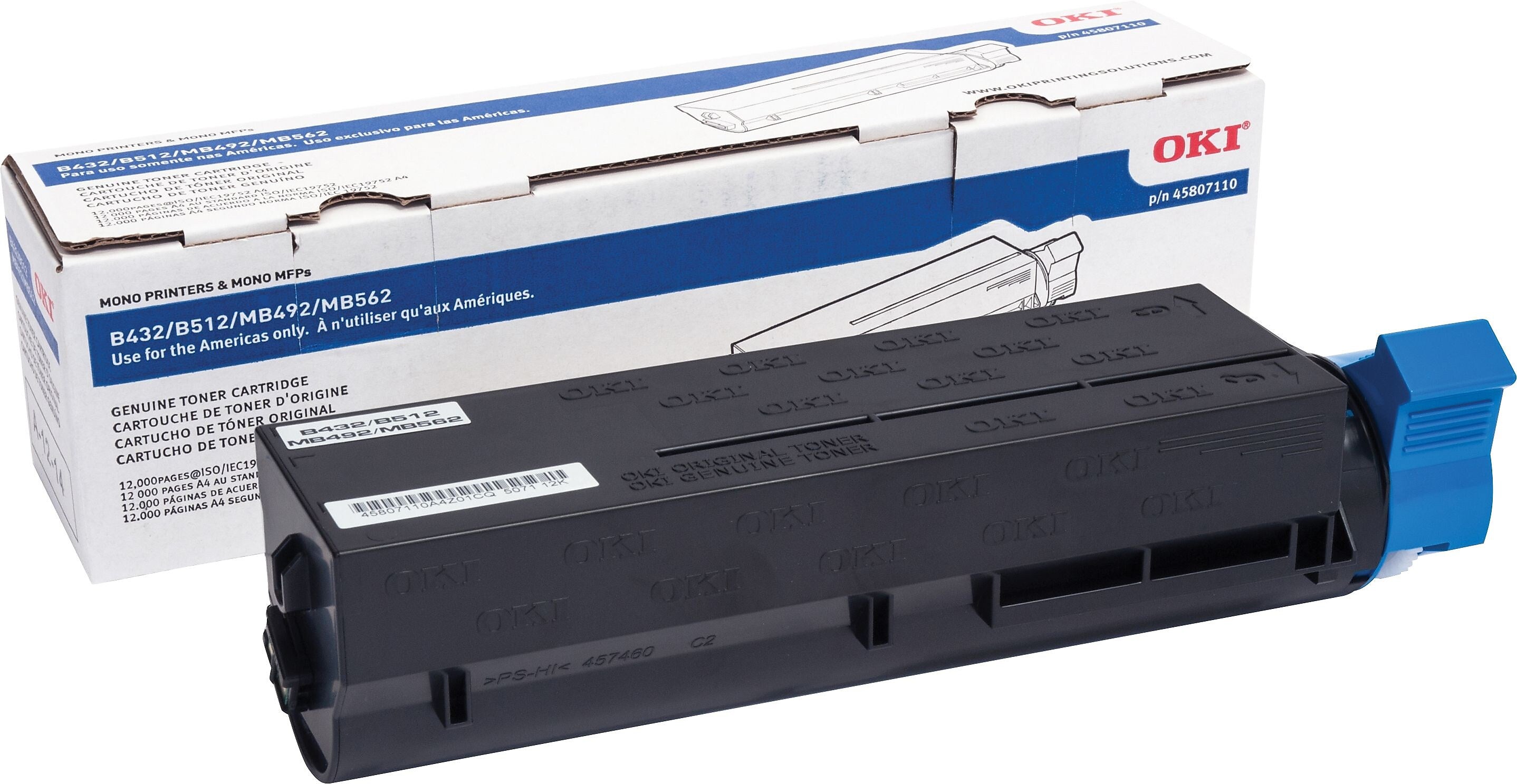 OKI 45807110 Black Extra High Yield Toner Cartridge (4104457)