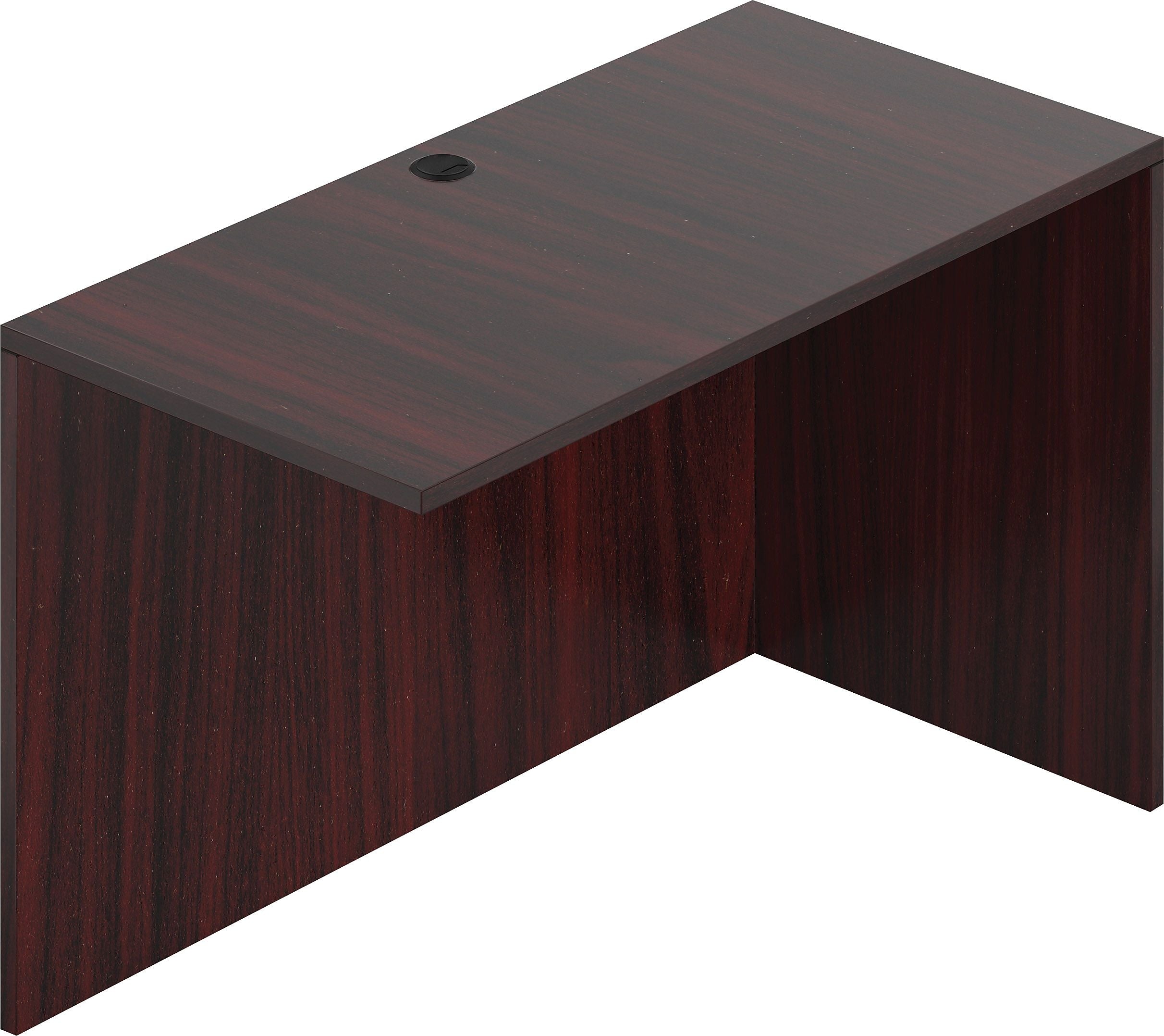 Offices To Go Superior Laminate Desking Reversible Return Shelf for Desks, Mahogany, 29.5"x48"x24"