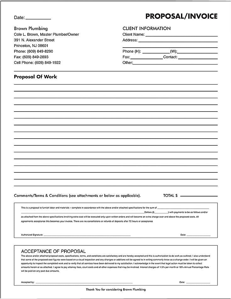 Custom Form, Blue or Black, Glued, 8-1/2" x 11", 4-Part, Qty 500