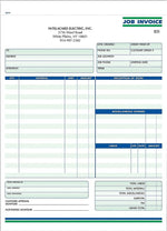 Job Invoice Form Ruled, 8-1/2" x 11", 2-Part, Qty 1000