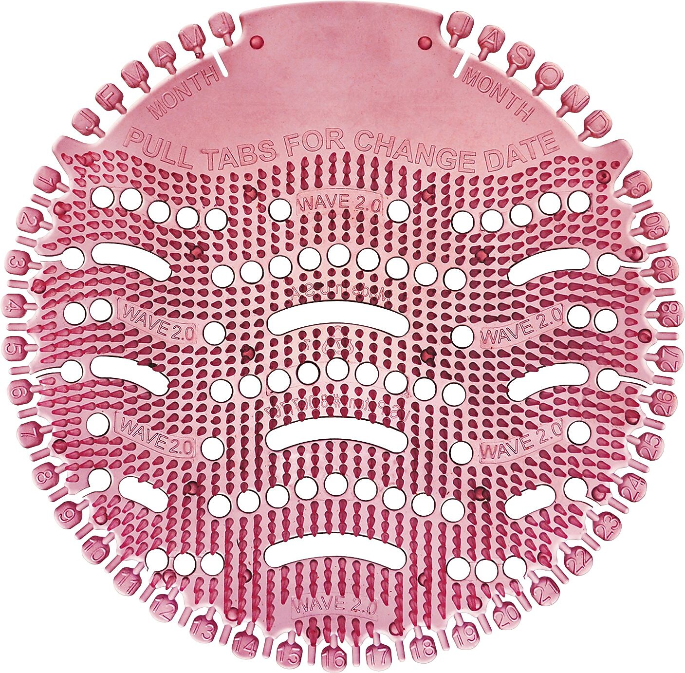 Fresh Products Wave 3D Urinal Screen, Spiced Apple Scent, Red, 10/Pack (FRS3WDS60SAP)