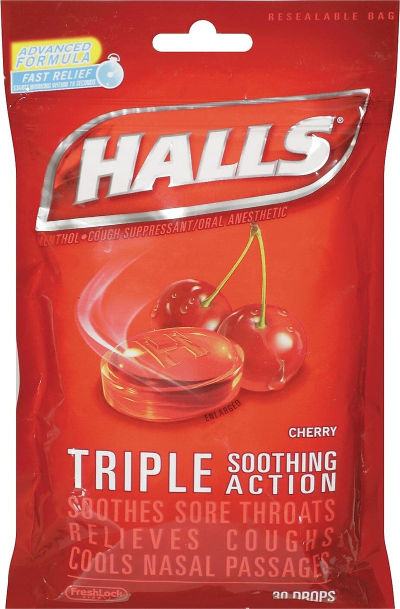 Halls® Triple Action Cough Drops, 12/Box (312546627499)
