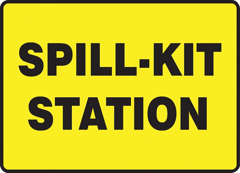 Accuform "SPILL-KIT STATION" Aluminum Safety Sign, 10" x 14" (MCHL567VA)