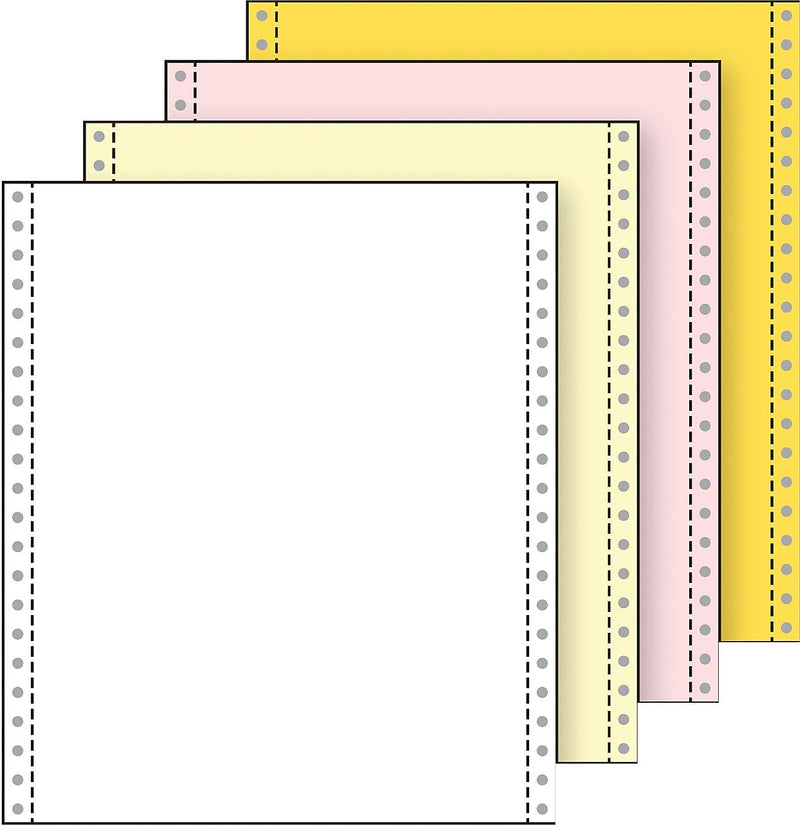 Printworks Professional 9.5" x 11", Computer Paper, 13 lbs, White/Canary/Pink/Gold, 800 Sheets/Carton (02234)