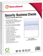 Paris DocuGard Standard 8.5" x 11" Business Security Check In Middle, 24 lbs., Blue, 500 Sheets/Ream, 2500/Carton (04509)