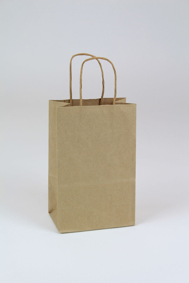 5-1/4" x 3-1/4" x 08-1/4" Kraft Mini Cub Shopper, 250/Carton (148)
