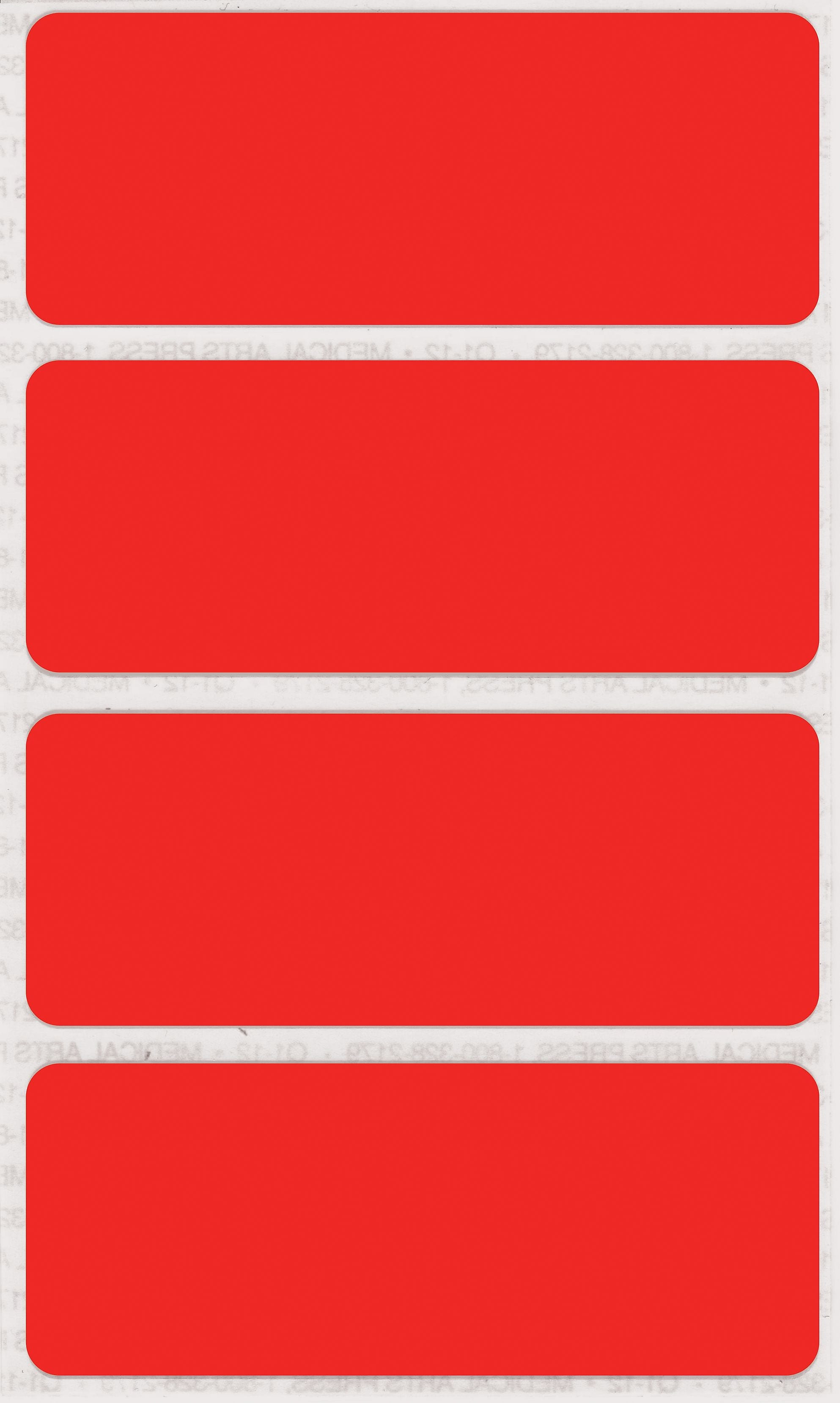 See-Thru Full Color Label Protectors, Red, 250/Roll (32800)