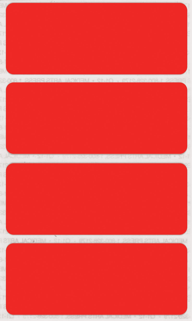 See-Thru Full Color Label Protectors, Red, 250/Roll (32800)