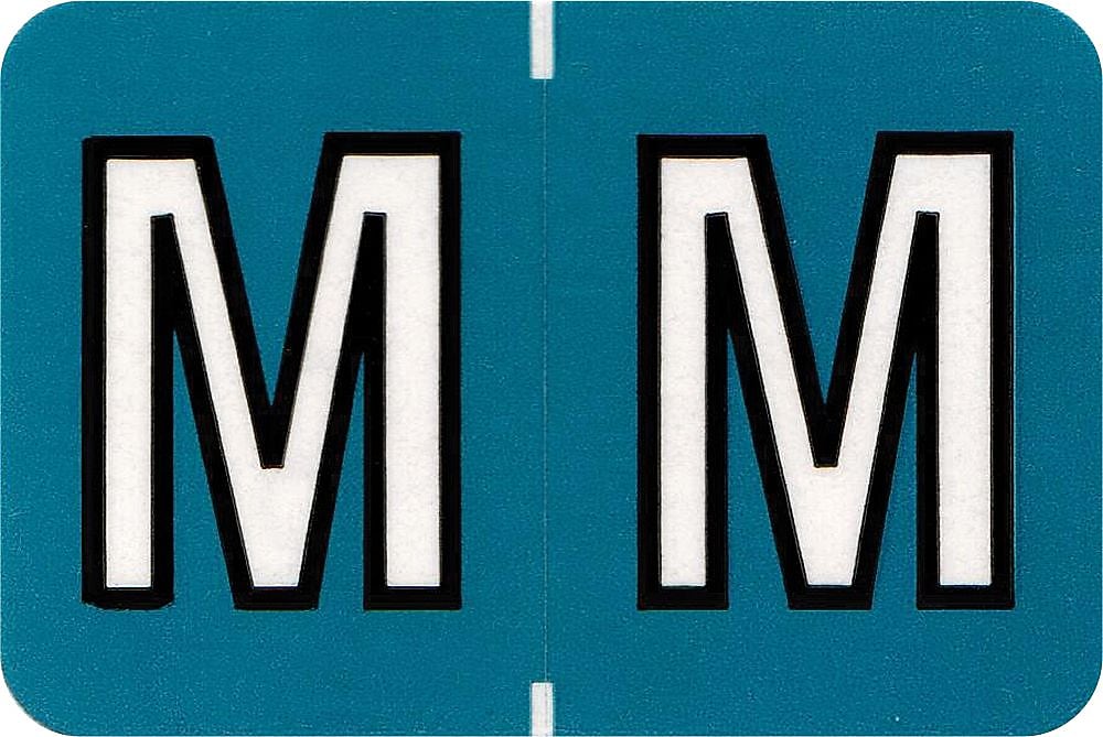 Medical Arts Press® Colwell Jewel Tone® Compatible Alpha Sheet Style Labels, "M"