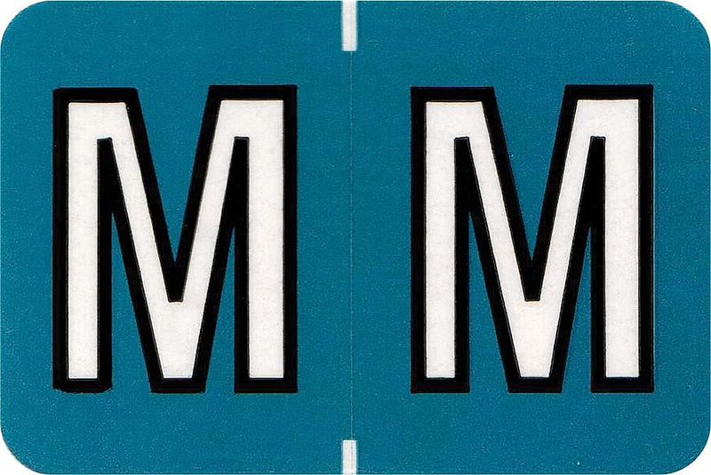 Medical Arts Press® Colwell Jewel Tone® Compatible Alpha Sheet Style Labels, "M"