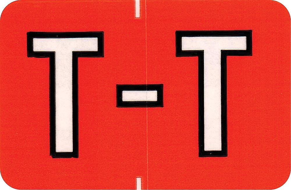 Medical Arts Press Colwell Jewel Tone Compatible Alpha Sheet Style Labels, "T", 126/Pack (34879)