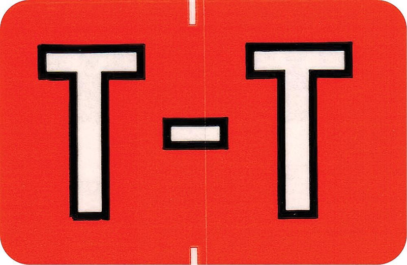 Medical Arts Press Colwell Jewel Tone Compatible Alpha Sheet Style Labels, "T", 126/Pack (34879)