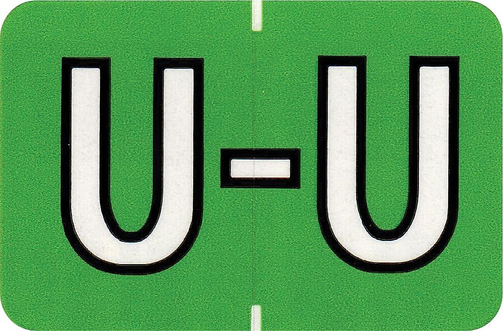 Medical Arts Press® Colwell Jewel Tone® Compatible Alpha Sheet Style Labels, "U"