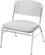 Iceberg Rough N Ready Series Big & Tall Stacking Chair, Plastic, Platinum, Seat: 24"W x 20"D, Back: 24"W x 18"H, 4/Ct