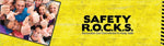 ACCUFORM SIGNS® Motivational Campaign Kick-Off Banner, SAFETY R.O.C.K.S., 28"x8', Reinforced Vinyl