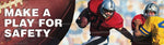 ACCUFORM SIGNS® Motivational Safety Banner, MAKE A PLAY FOR SAFETY, 28" x 8-ft, Reinforced Vinyl