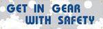ACCUFORM SIGNS® Motivational Safety Banner, GET IN GEAR WITH SAFETY, 28" x 8-ft, Reinforced Vinyl