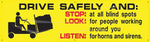 ACCUFORM SIGNS® Motivational Banner, DRIVE SAFELY -STOP -LOOK -LISTEN, 28"x8', Reinforced Vinyl
