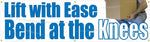 Accuform Motivational Banner, LIFT WITH EASE BEND AT THE KNEES, 28"x8', Reinforced Vinyl (MBR812)