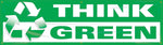 Accuform Signs® Motivational Safety Banner, THINK GREEN, 28" x 8-ft, Reinforced Vinyl, Each (MBR707)