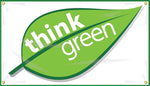 Accuform Signs® Motivational Safety Banner, THINK GREEN, 28" x 4-ft, Reinforced Vinyl, Each (MBR468)