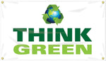 Accuform Signs® Motivational Safety Banner, THINK GREEN, 28" x 4-ft, Reinforced Vinyl, Each (MBR461)