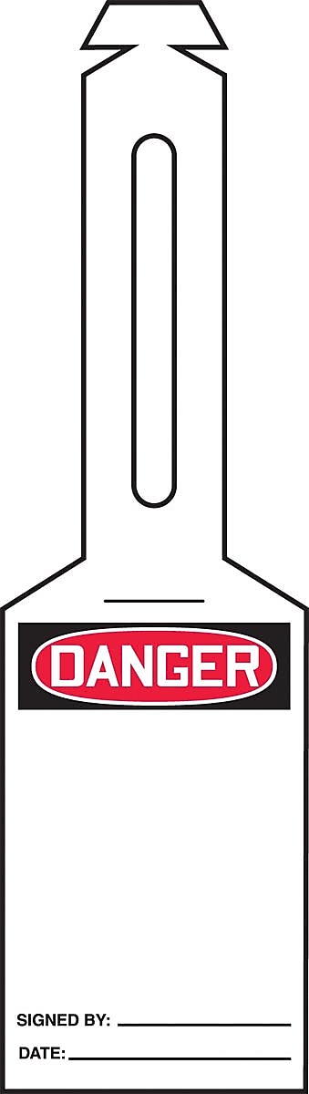 Accuform Loop 'n Strap Tags, DANGER (BLANK), Plastic, 25/Pack (TAL321)