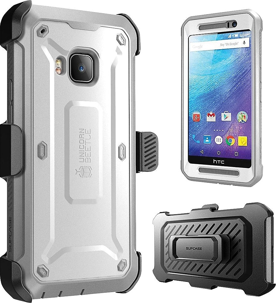 i-Blason Unicorn Beetle PRO White/Gray Clip/Holster for Samsung Galaxy S6 (SUP-HTCOne-M9-BeetlePro-White Gray)