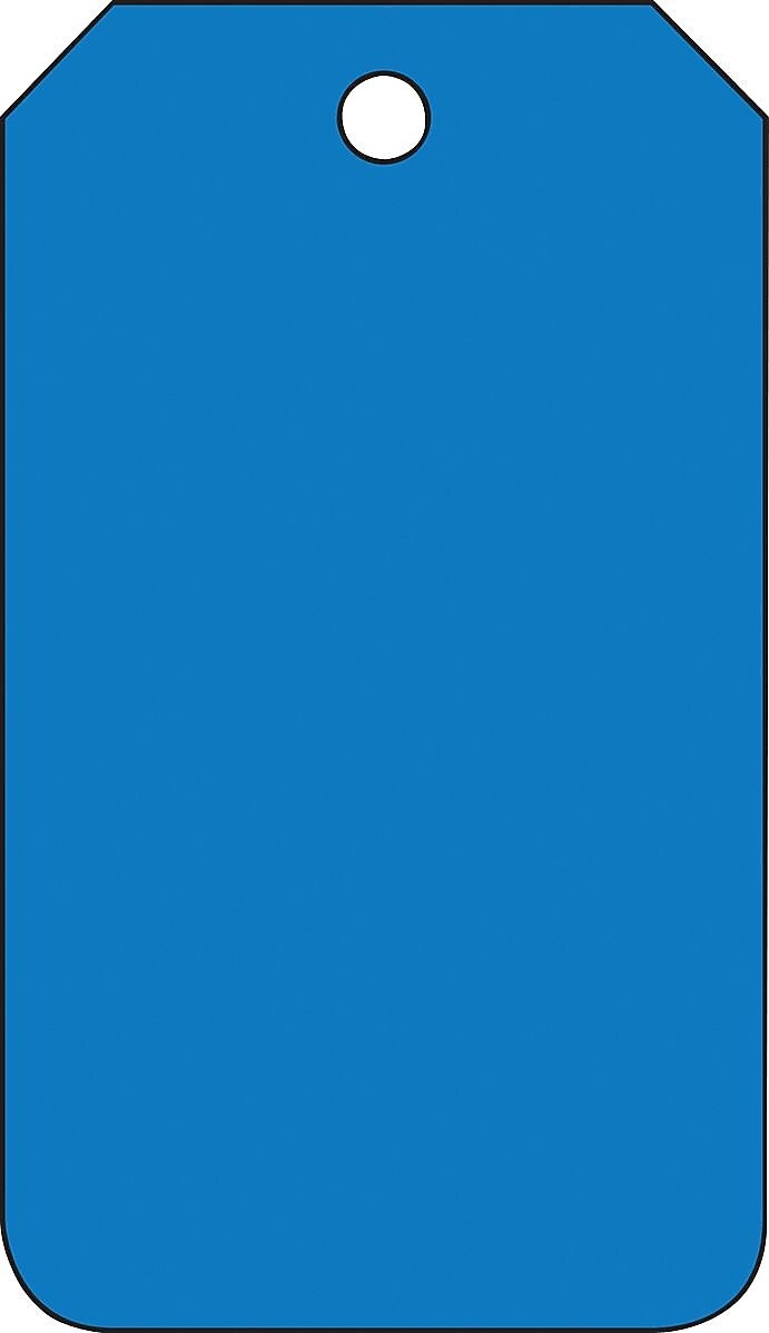 Accuform Solid Color Blank Tag, Blue, 5¾" x 3¼", RP-Plastic, 25/Pack (MDT526PTP)