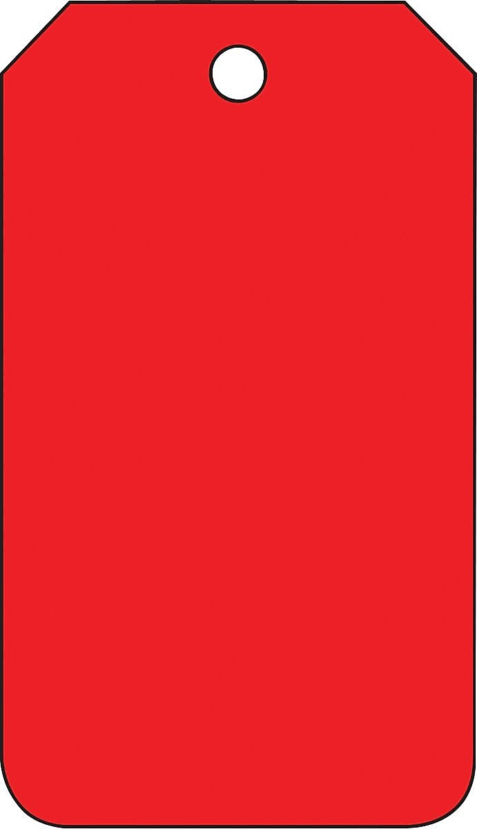 Accuform Solid Color Blank Tag, Red, 5¾" x 3¼", PF-Cardstock, 25/Pack (MDT523CTP)