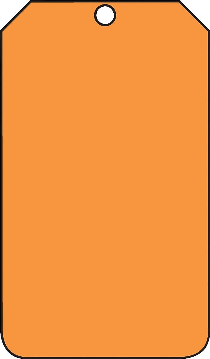 Accuform Solid Color Blank Tag, Orange, 5¾" x 3¼", PF-Cardstock, 25/Pack (MDT522CTP)