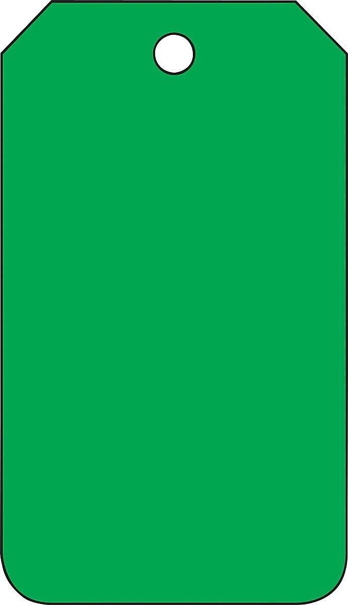 ACCUFORM SIGNS® Solid Color Blank Tag, Green, 5¾" x 3¼", RP-Plastic, 25/Pk