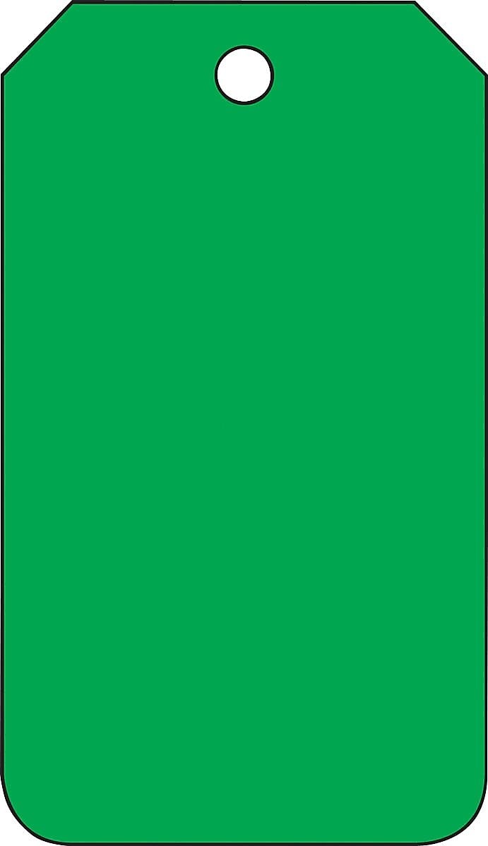 Accuform Solid Color Blank Tag, Green, 5¾" x 3¼", PF-Cardstock, 25/Pack (MDT527CTP)