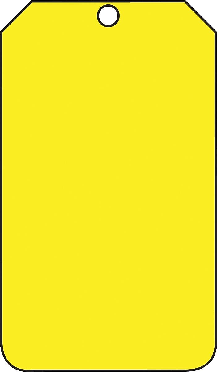 ACCUFORM SIGNS® Solid Color Blank Tag, Yellow, 5¾" x 3¼", RP-Plastic, 25/Pk