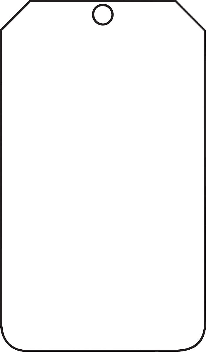ACCUFORM SIGNS® Solid Color Blank Tag, White, 5¾" x 3¼", RP-Plastic, 25/Pk